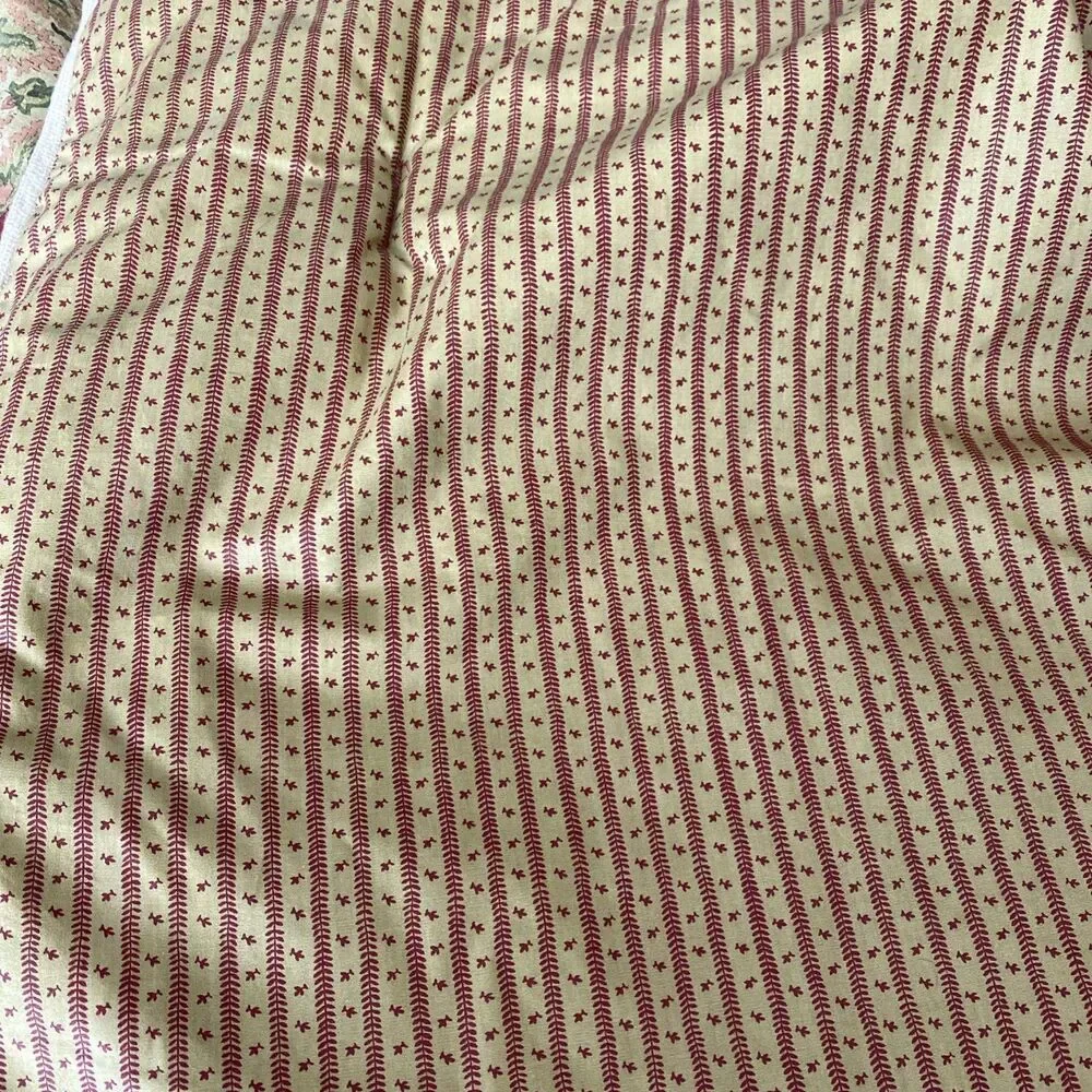 Chaps Ralph Lauren Annabelle Queen Comforter Brick Red Jacobean Floral Pattern